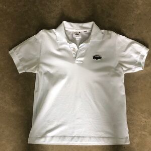 Lacoste Polo Shirt in White Netflix Lupin Series